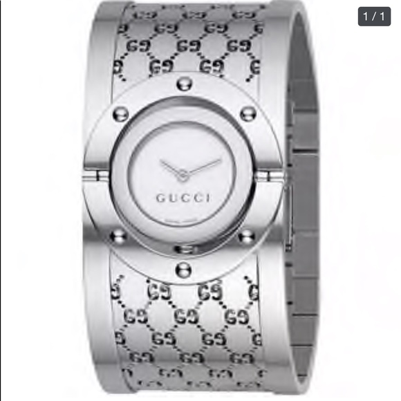 100% Real GUCCI Women’s Twist Bangle Watch - Picture 2 of 8